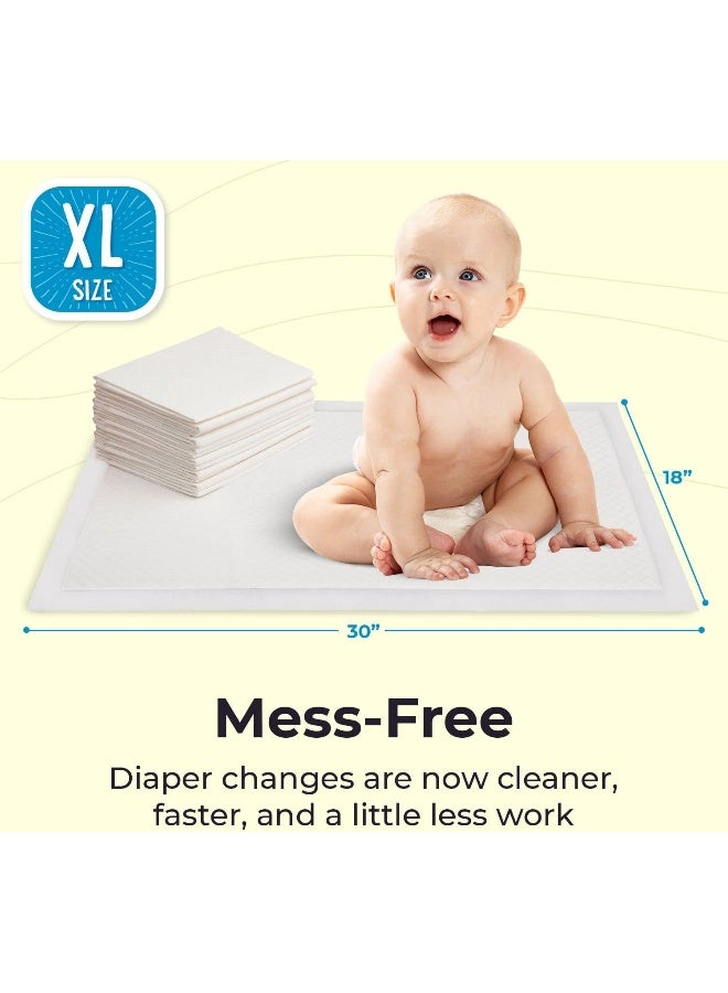 Peekapoo X-Large (30"x18") Disposable Changing Pads for Baby - Portable Changing Pad Liners for Mess Free Travel, Ultra Absorbent, Waterproof and Super Soft, 50 Count - Image 2